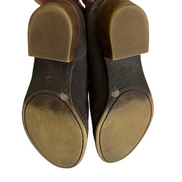 Lucky Brand Ankle Booties Benissa Suede Leather Slip On Boots Size 7.5 Comfort - Picture 11 of 15